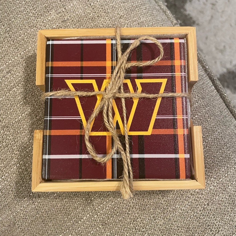 NEW Washington Commanders Coasters, set of 4